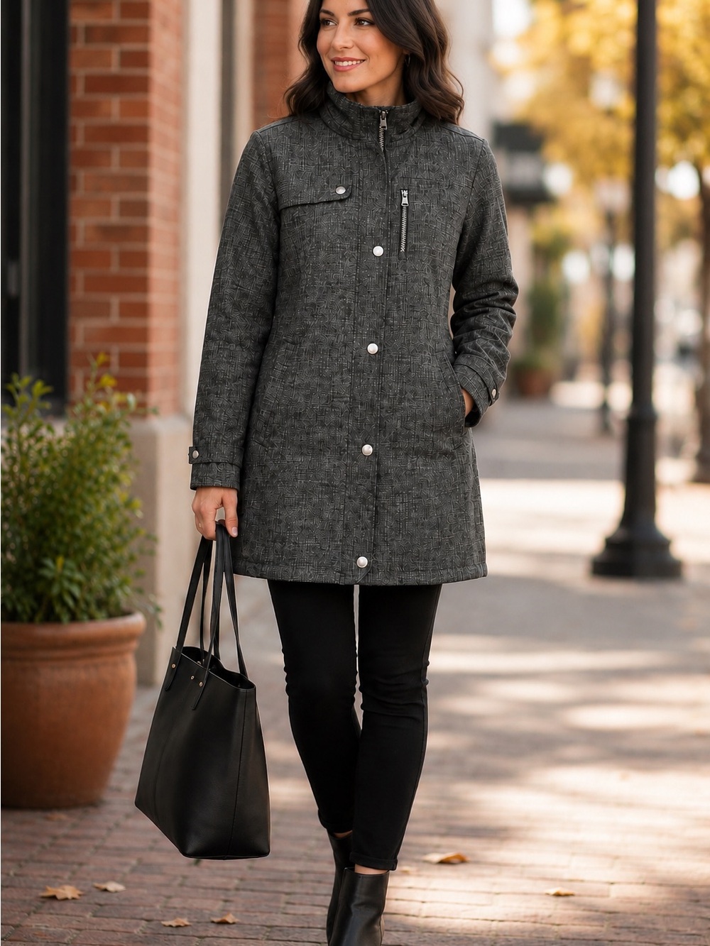 Sierra Designs Natasha Parka Gray Urban Insulated Long Jacket Size Medium